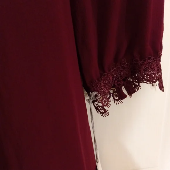 a new day Burgundy Long Sleeve Dress - Picture 4 of 9